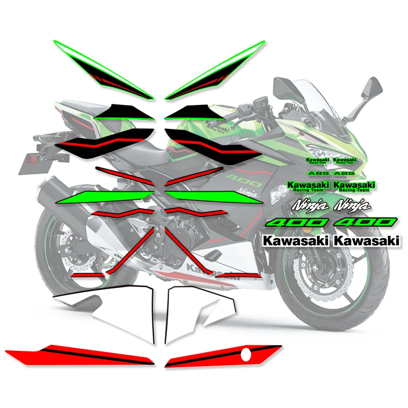 كاواساكي نينجا 400 ملصق NINJA400 18-22 دراجة نارية ملصق مائي شل فيلم سيارة كاملة لاتيه