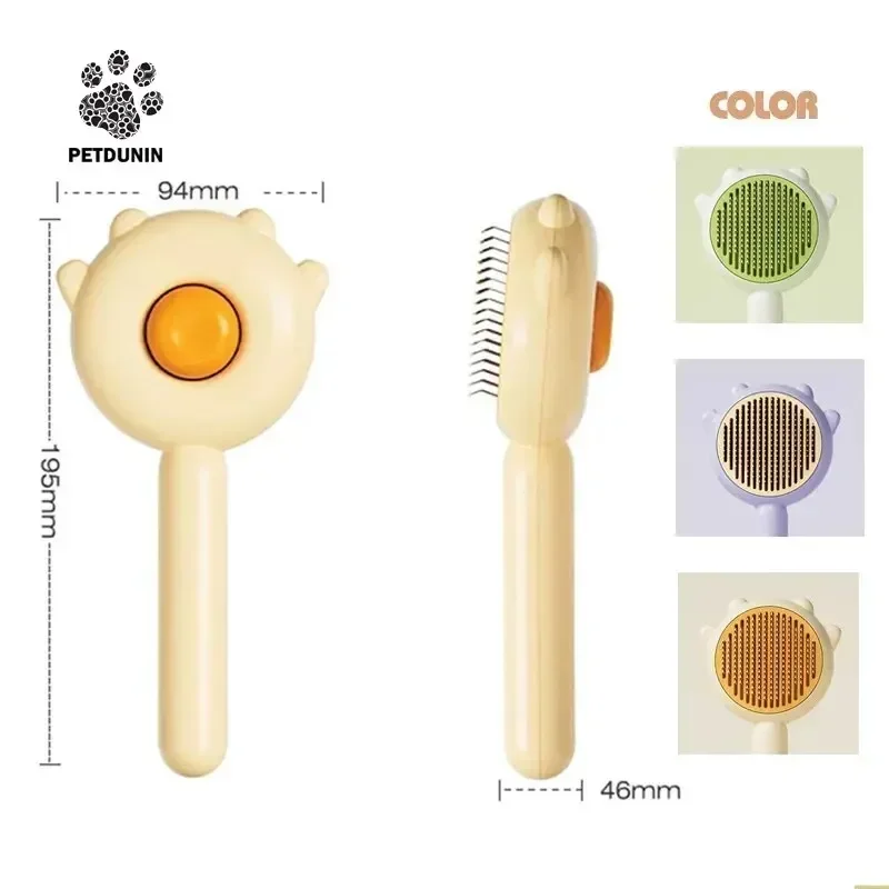 

PETDUNIN Pet Comb One-Key Hair Removal Cleaning Brush Magic Massage Grooming Needle Scratcher For Cat Dog Cleaning Care Supplies