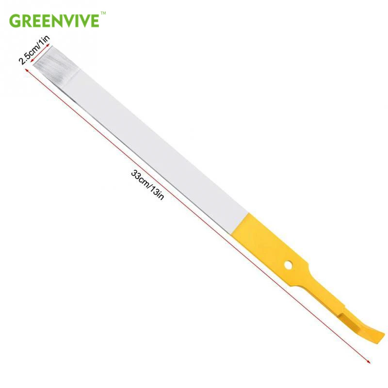 Beehive Scraper Stainless Steel Hive Tool Honey Knife 33cm Hive Scraper Frame Lifter J Shape HookBeekeeper Tool Scraping Knife