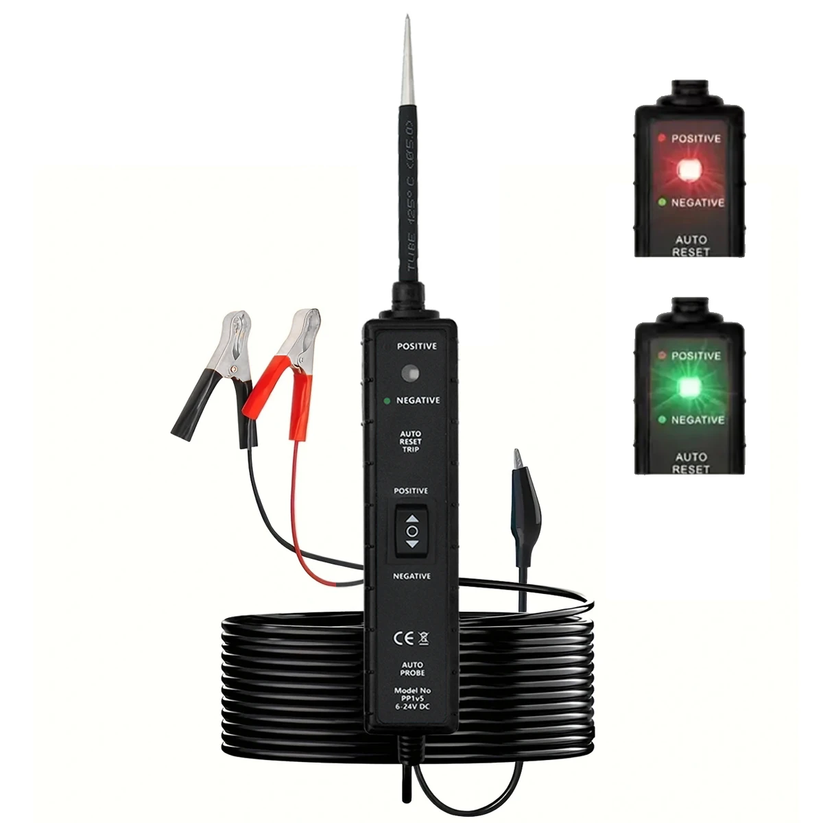 Digitale elektrische tester voor auto's, 6-24V auto-stroomcircuitsonde, multifunctioneel diagnosetool voor elektrisch systeem