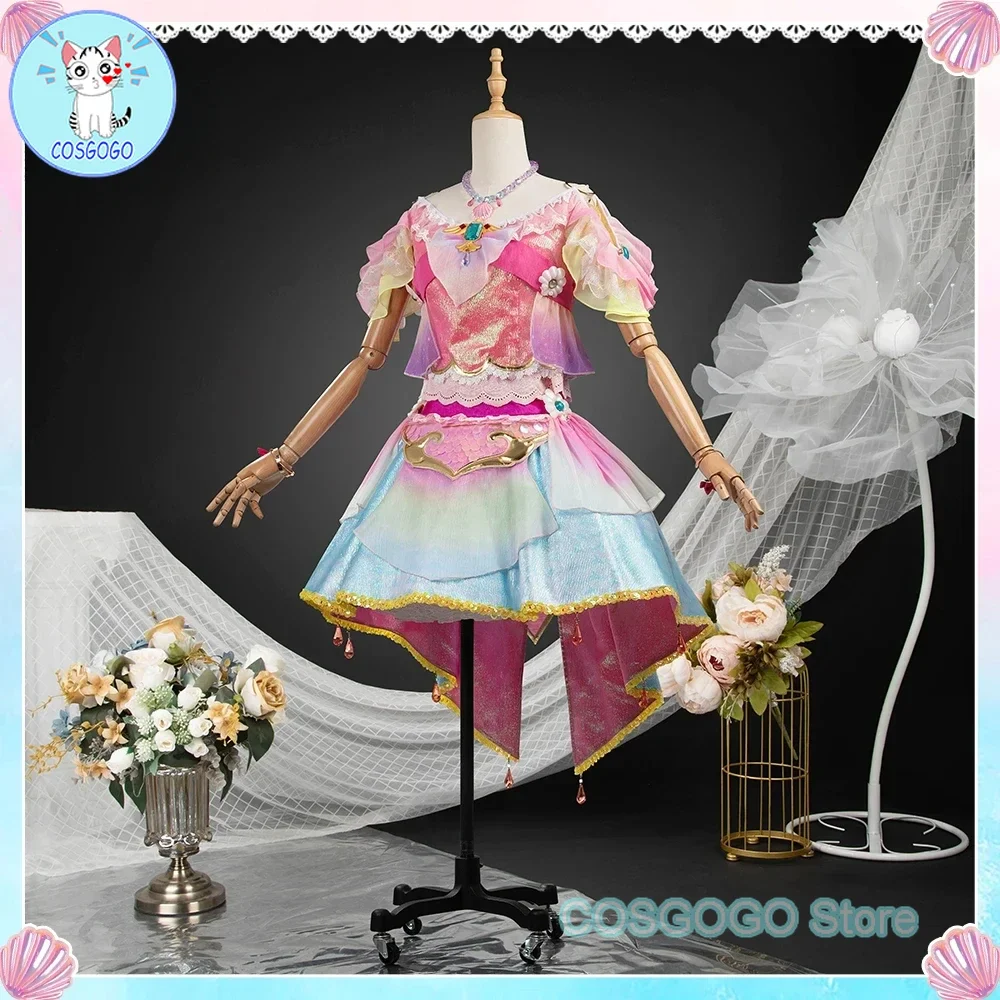 COSGOGO[Customized] Aikatsu! Series Hoshimiya Ichigo Gown Cosplay Costume Game Anime Party Uniform Hallowen Play Role Clothes Cl