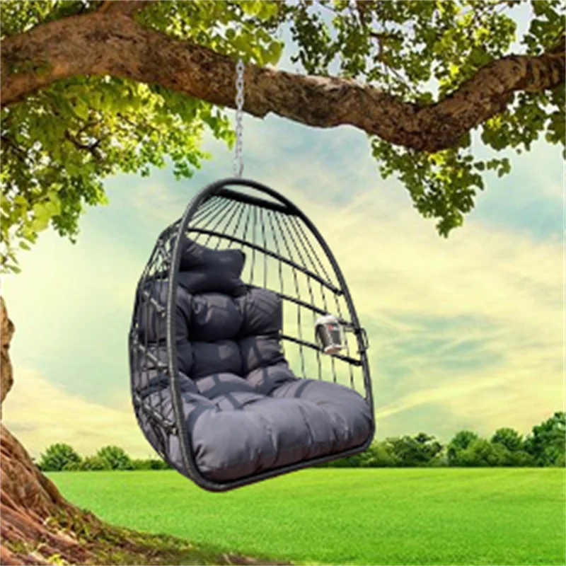 Swing Hammock Egg Basket Chairs Without Stand Indoor Outdoor UV Resistant Cushion Hanging Chair Foldable Frame 350lbs Capacity