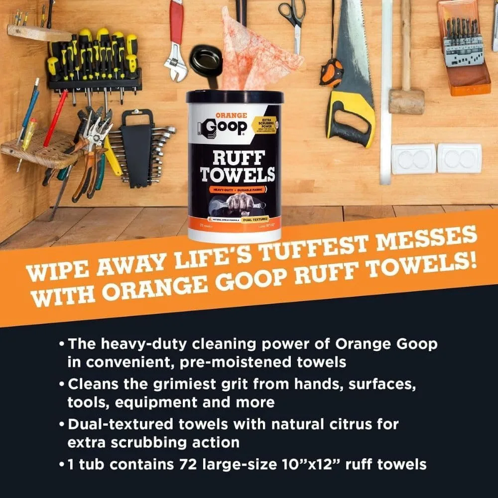 Orange Heavy Duty Cleaning Towels, 10