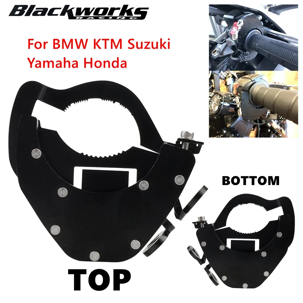 Motorcycle Cruise Control Throttle Lock Assist Handlebar Top/ Bottom Kit For BMW KTM Suzuki Yamaha Honda Speed Control 