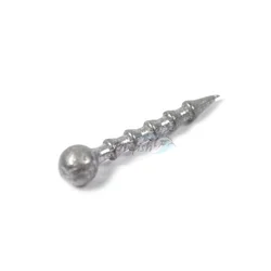 8pcs Fishing Lead Sinkers Weight Drop Shot Nail Insert Connectors Soft Lure Wacky Rigs Neko Rig Worm Rig Sinkers 1/16oz 1/8oz
