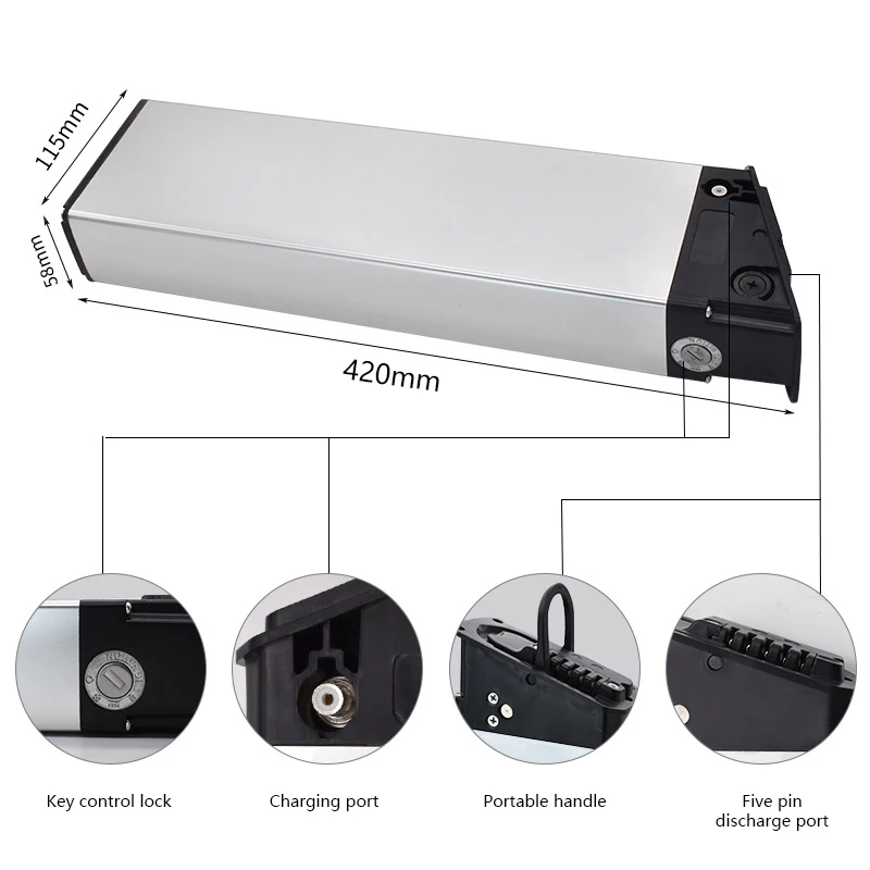 48V 52V 16Ah Fat Tire Ebike Lithium Battery 10Ah 13Ah 14.5Ah Folding Electric Bike For CMACEWHEEL 750W Mate X Lankeleisi DCH-009
