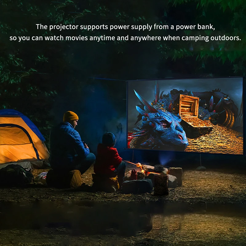 1Pieces Portable Mini Projector 1920*1080P HD Projector Camping Projection For IPhone Xiaomi IPad Android Outdoor Tools