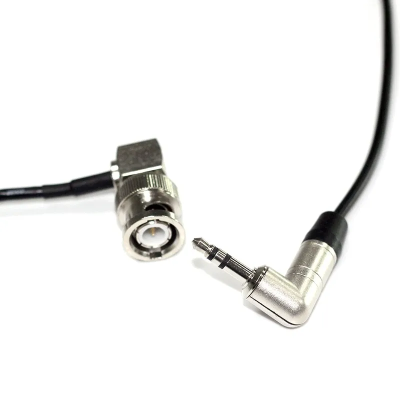

3.5mm to Q9 BNC Coaxial Headphone Plug to BNC Male Surveillance DVR to Speaker Audio Cable Q9 Elbow BNC to 3.5 Tme Code