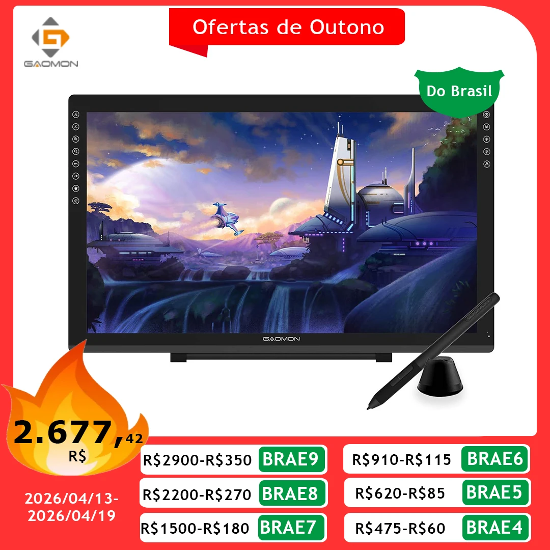 GAOMON Graphics Tablet PD2200 21.5 Inch Anti-Glare Screen Pen Display for Drawing with 8 Shortcut Keys Adjustable Stand Glove