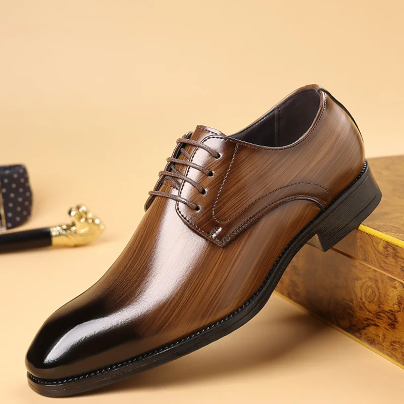 

Large size fashionable men's office formal shoes low cut daily comfortable pointed multifunctional men's wedding men's shoes