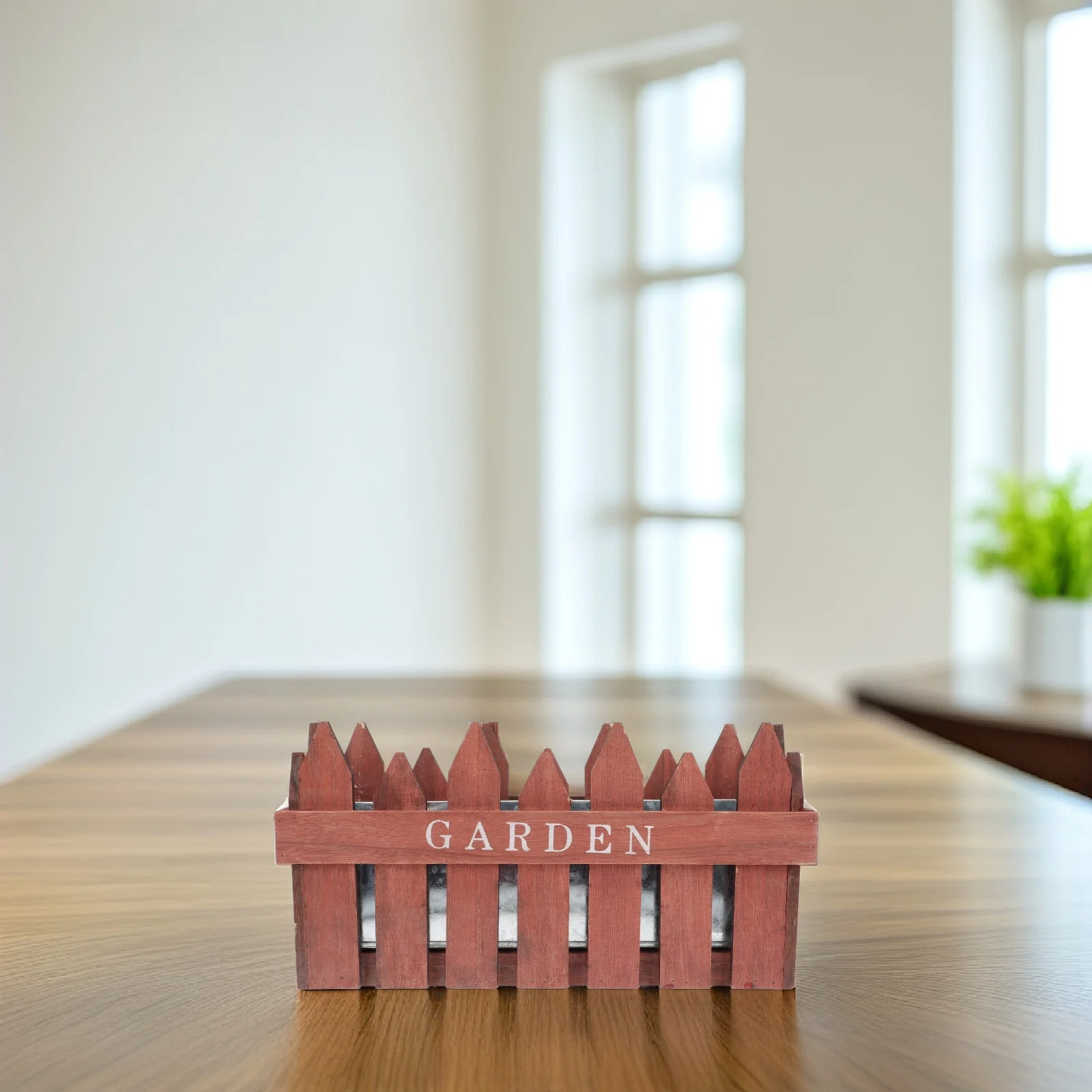 1 قطعة سياج خشبي اناء للزهور أنيق جوفاء الإبداعية حاوية النباتات اتقان غرامة تفاصيل حساسة تأثير ديكور جيد