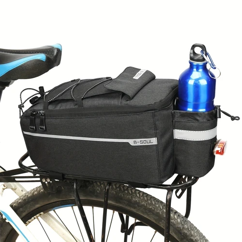 Bolsa trasera de camuflaje para bicicleta de montaña B-SOUL, bolsa para estante, equipo de ciclismo, bolsa para asiento trasero de gran capacidad