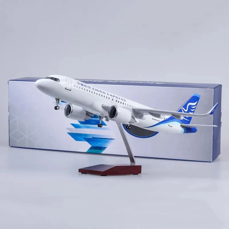 47cm Scale Aircraft China Express A320 Diecast Resin Airplane Model Kit With Landing Gear Wheel For Display Collection Gift