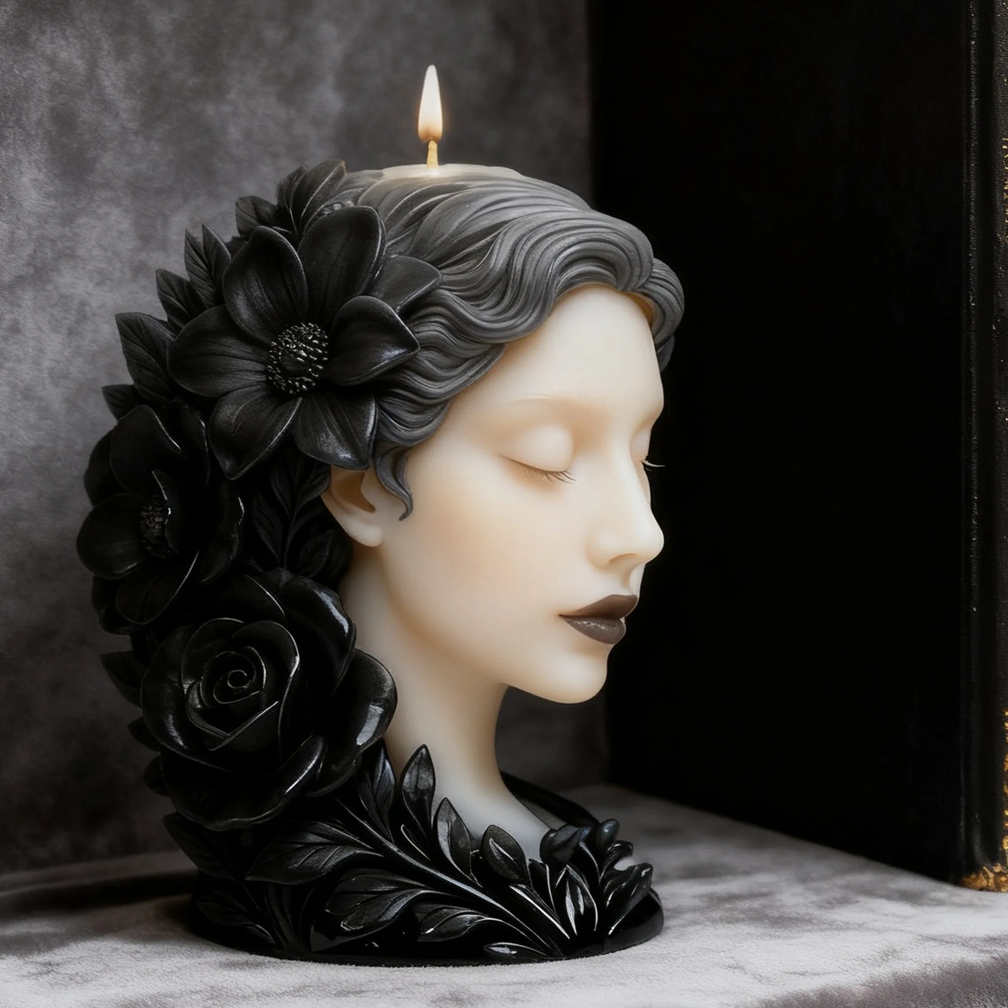 قوالب الشموع الآلهة الزهرية الفنية المتخصصة مقاومة للحرارة وقابلة لإعادة الاستخدام، مما يجعلها مثالية للشموع المعطرة التي تصنعها بنفسك والمور #2