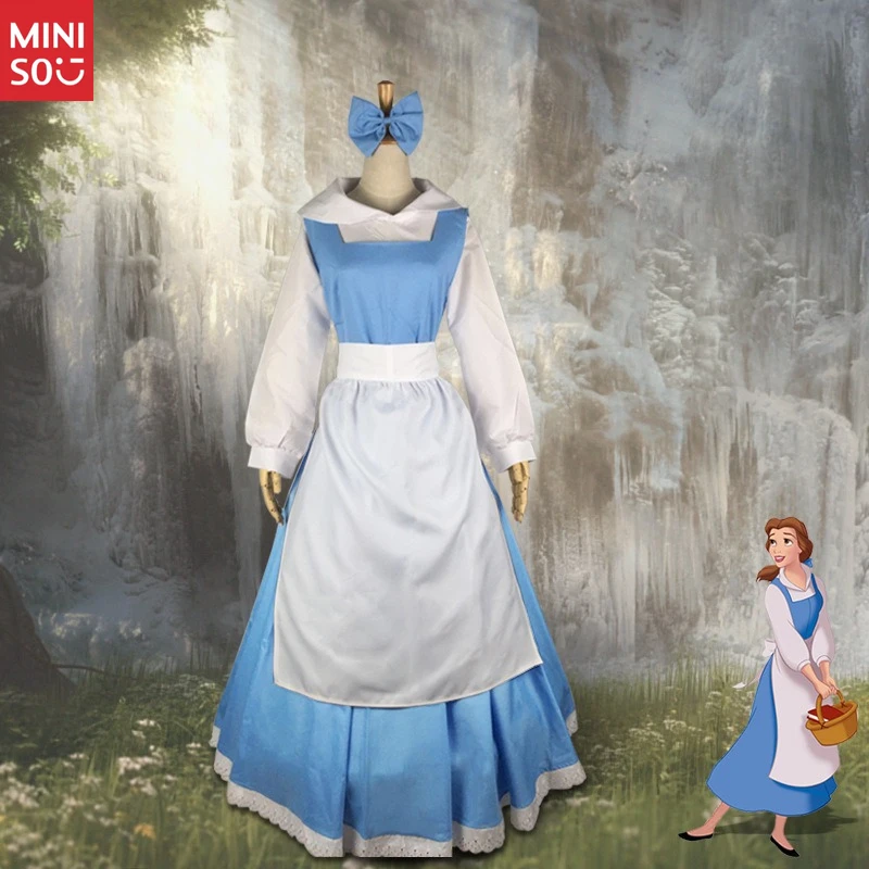 

Miniso Beauty & Beast Belle Cosplay, Maid Princess Gown, Anime Ball Dress Costume