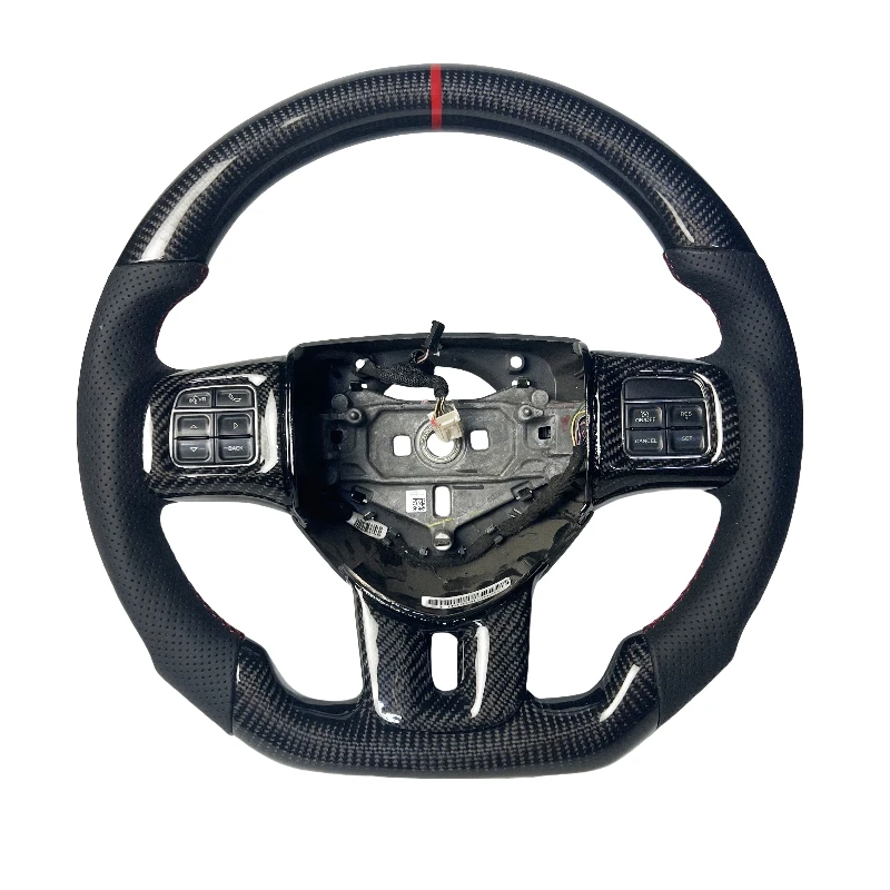 

Carbon Fiber Steering Wheel for Dodge HELLCAT Challenger Charger 2015-2017 2018-2022 Customized Sports Steering Wheel Car Parts