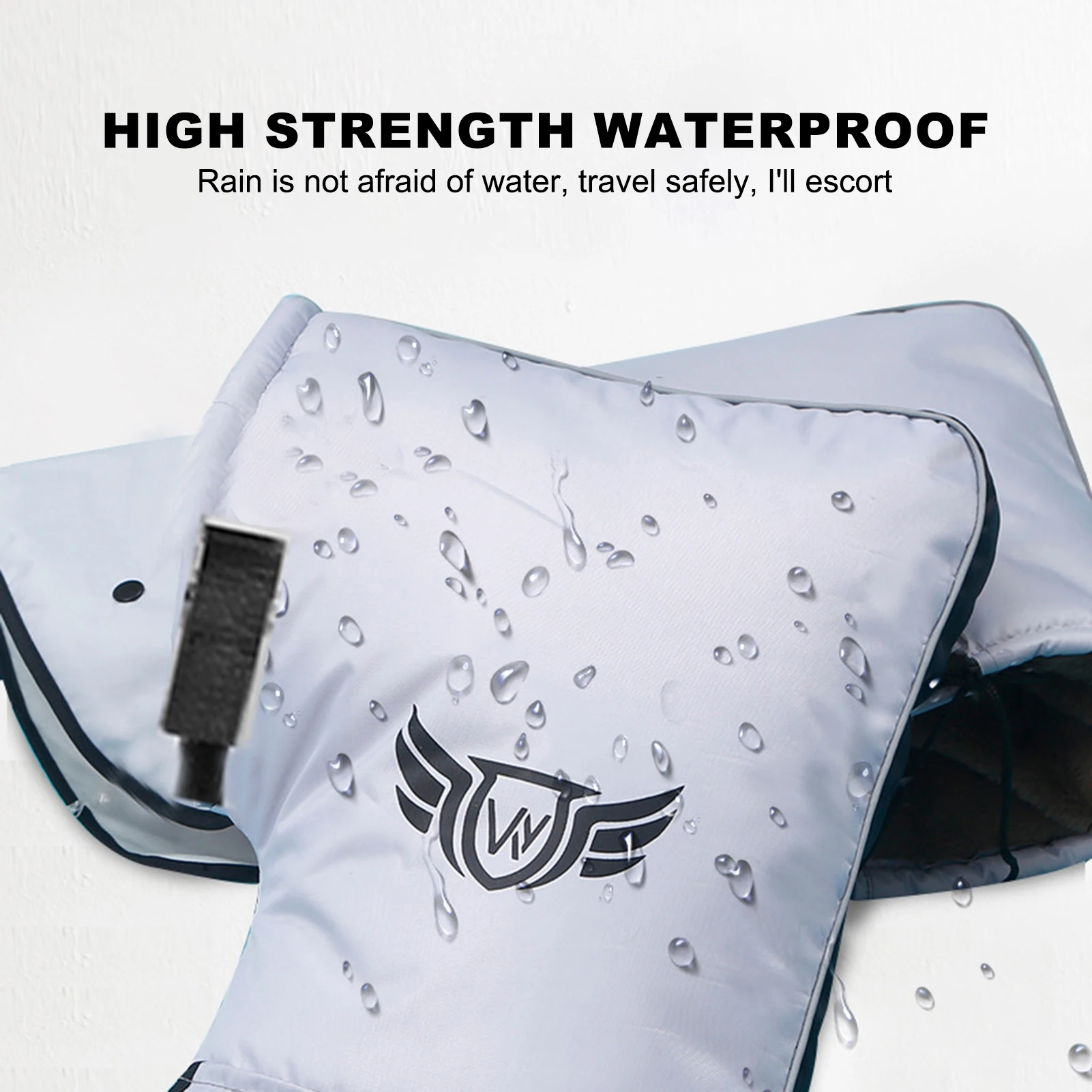 زوج واحد من أغطية مقود الدراجة النارية الشتوية سميكة مقاومة للرياح ومضادة للانزلاق ومقابض دافئة لركوب الطقس البارد