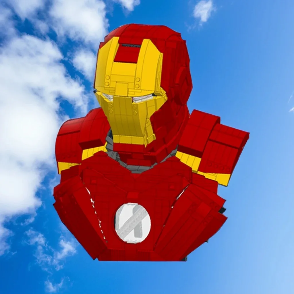 

1169Pcs Marveler Ironer Man Bust MOC Detailed Hero Statue Education Building diy Blocks Birthday Toys Gift