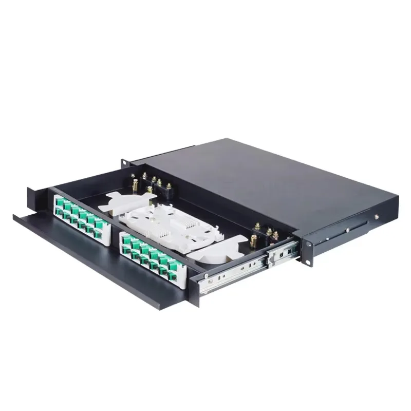 High Quality 192 Core  2 U 19 Inch  LC to MPO Type Rack Mount Slide Fiber Optical Patch Panel