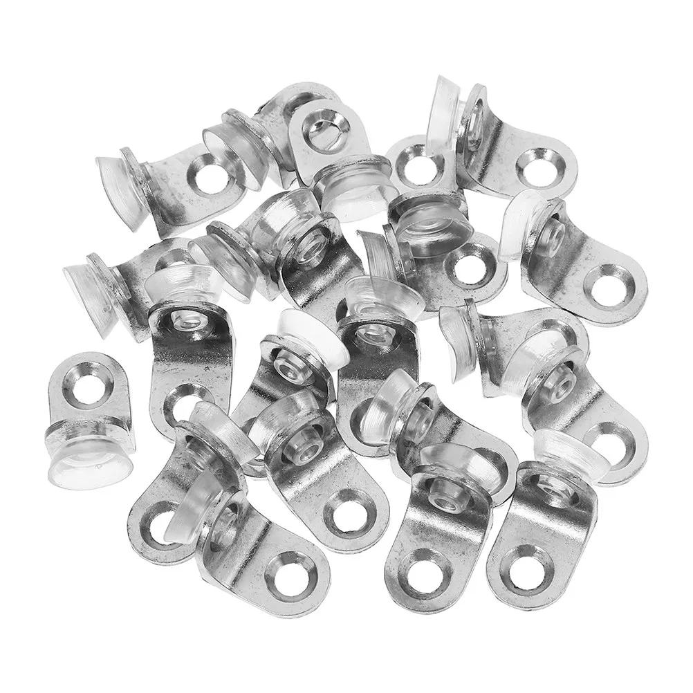 30Pcs Glass Shelf Support Bracket Suction Cup Base Versatile Tile Glass Metal Surface Compatible Corner Shelf Holder Display
