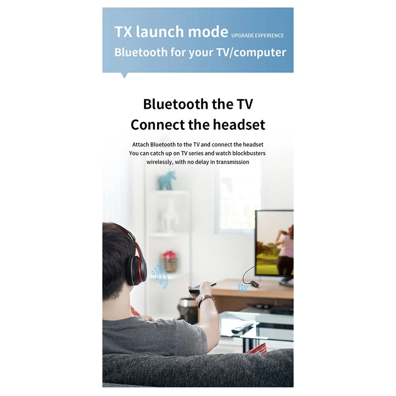 Bluetooth 5.3 Audio Receiver Transmitter 3.5MM AUX With Mic Stereo Music Adapter For Headphones PC TV Car Speakers