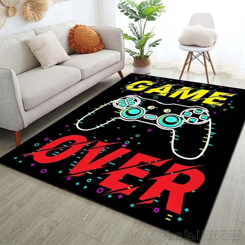 Video Game Controller Pattern Carpet for Bedroom Floor Mat Decor Living Room Carpet  Anti-slip Rugs Home Decor Game Room