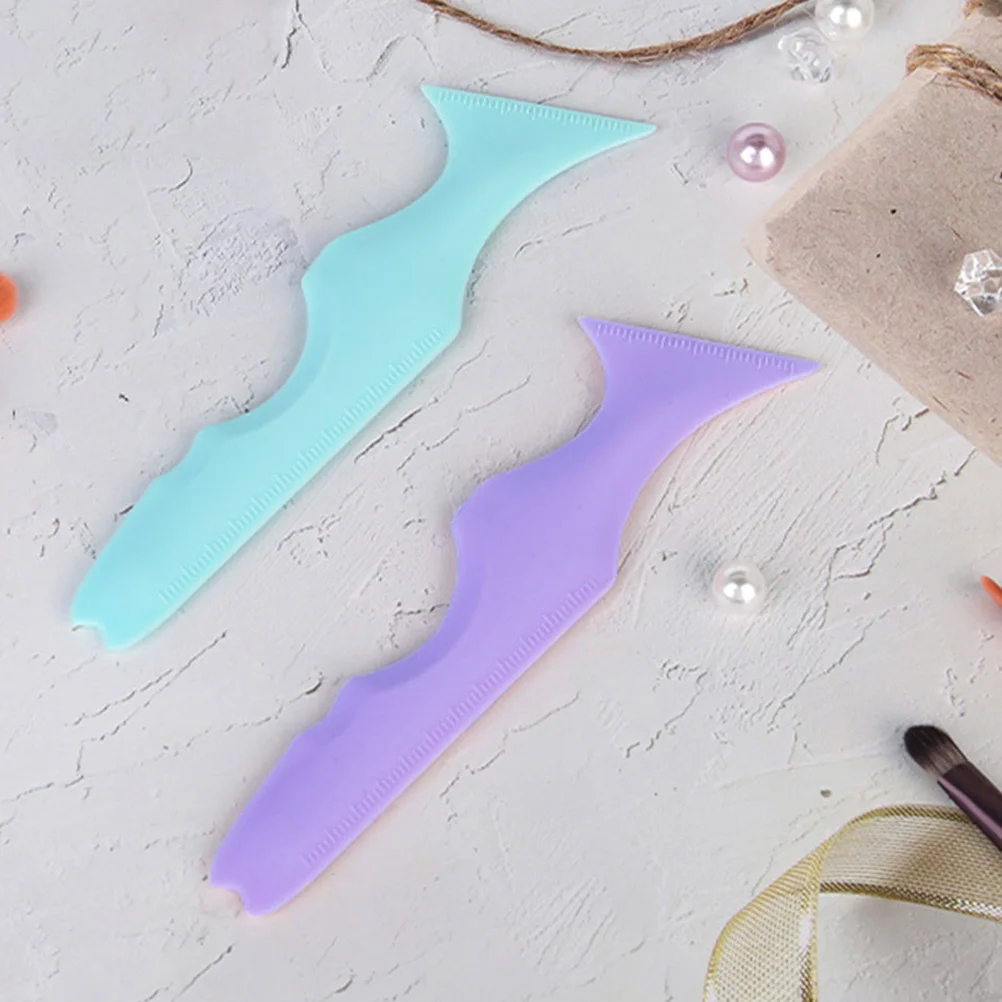 Juego de plantillas guía para delineador de ojos, 2 uds., con básculas de medición, herramienta de maquillaje fácil de aplicar para sombra de ojos, delineador de labios, Ideal para principiantes