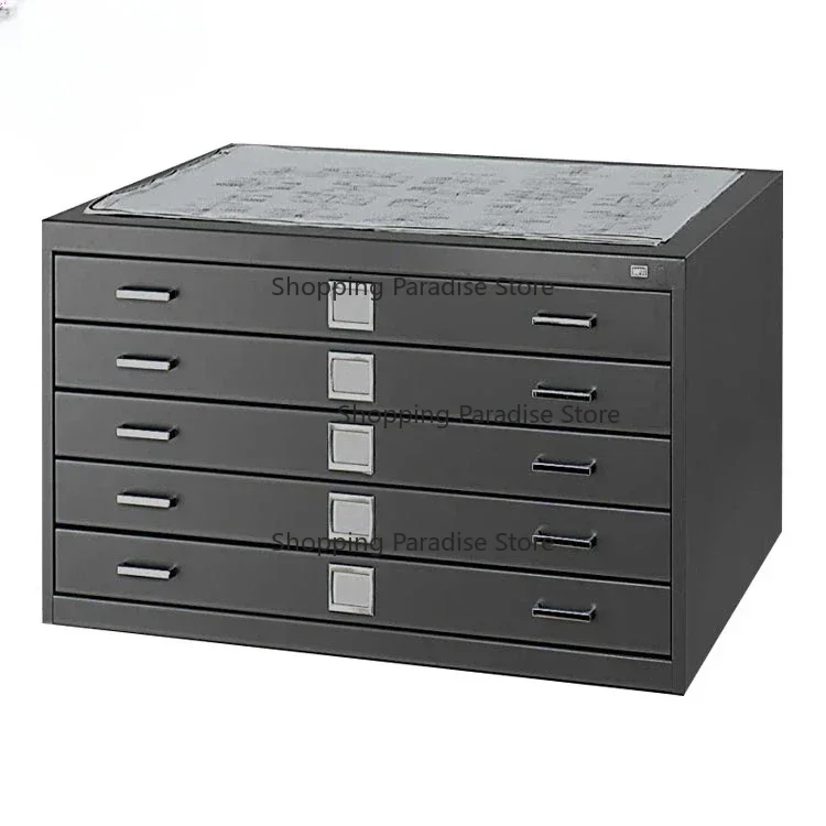 Paper Drawing Flat File Cabinet Horizontal Plan Map File Steel Storage Cabinet Metal Material