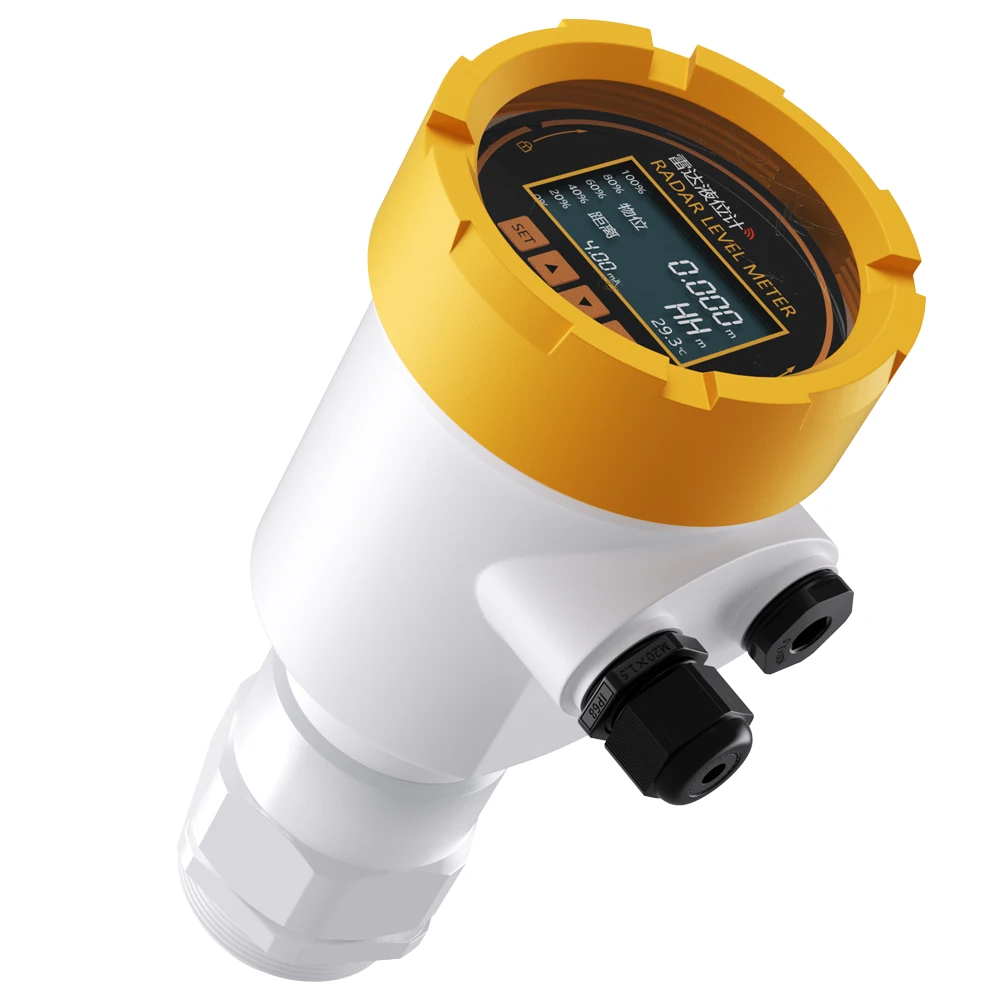 Radar Level Sensor 5m 10m 4-20mA 60GHZ with Screen Radar Liquid Level Meter River 0-10V RS485 Level Transmitter