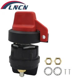 75920 Black/Red 300 Amp Master Disconnect Switch Knob Type Cut Off Switch Anti-leakage Master Disconnect or RV ATV UTV