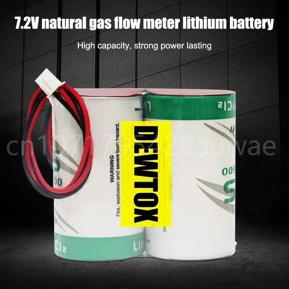 2PCS Original LS33600 LS 33600 ER34615 Size D 3.6V Lithium Battery Combination Natural Gas Flow Meter Batteries with Plug