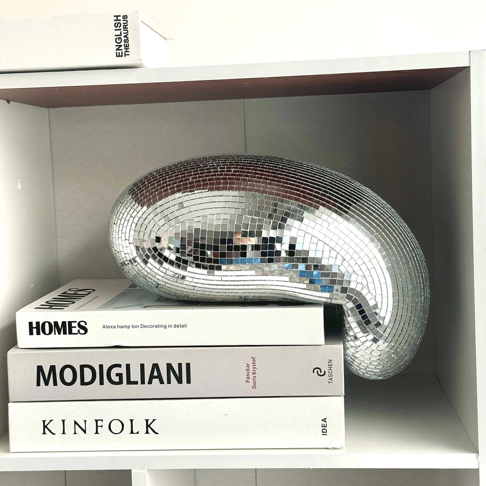 Melted Disco Ball Modern Home Decor Handmade Mirror Ball Aesthetic Room Decor Melting Disco Ball Bling Funky Room Decor