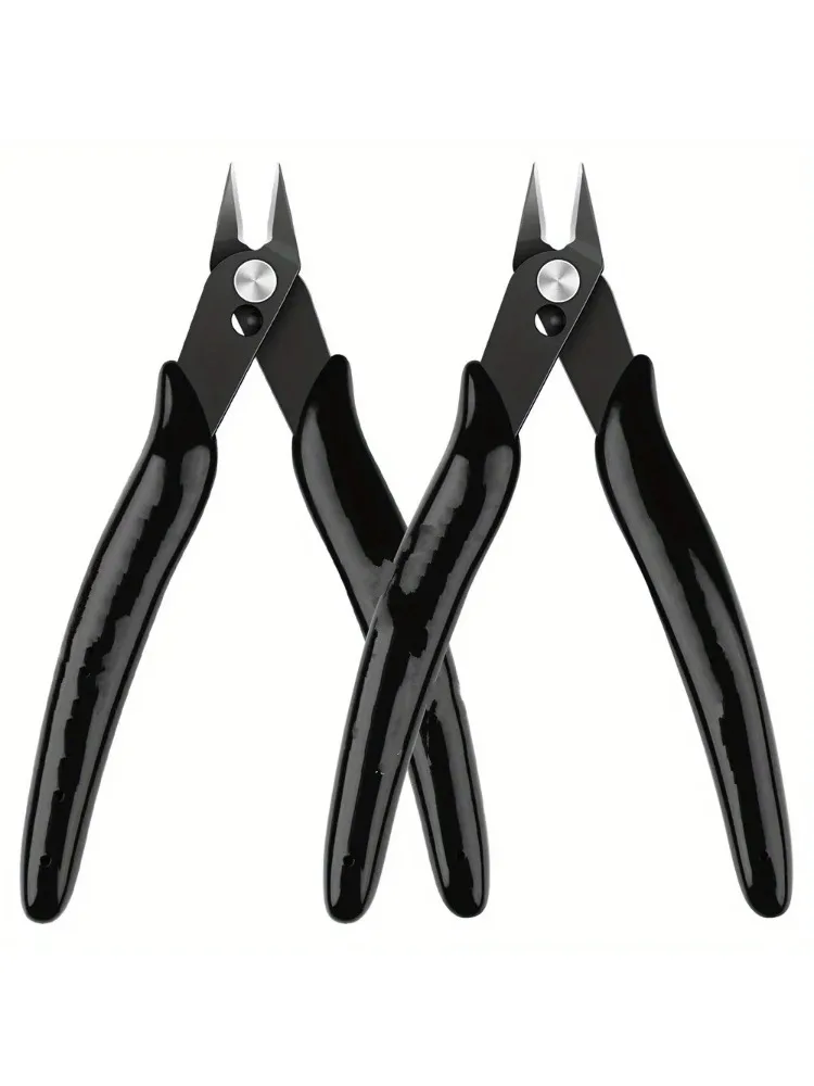 Mini alicate de corte de nariz, 2 peças, fio elétrico, cortador de cabo, metal, alicate nivelado,