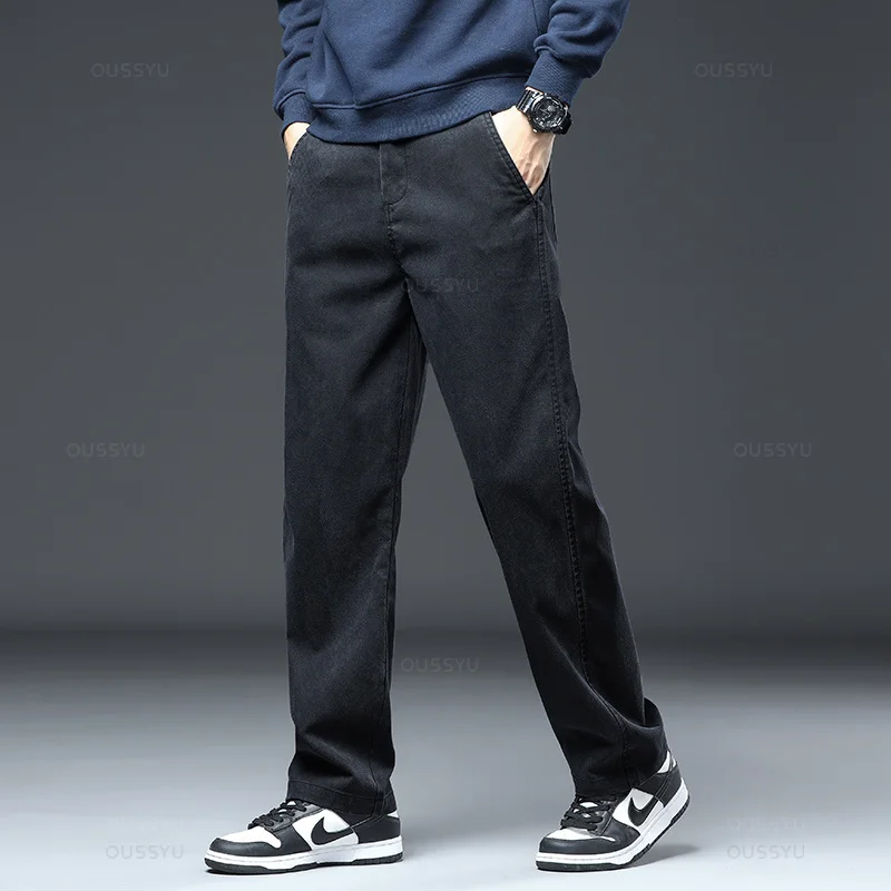 OUSSYU Lyocell Denim Pants Blue/5XL 4