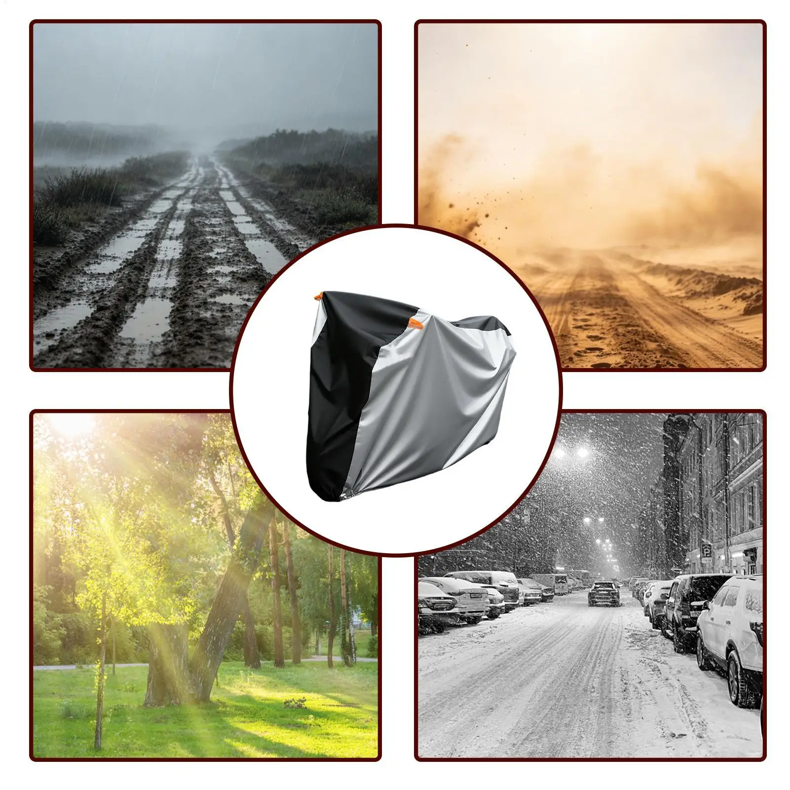 Bike Cover UV Protection Windproof Canopy Outdoor Electric Tricycle Covers For Adult Kids Cargo Scooter Tricycle Travel Camping