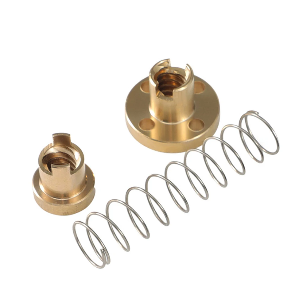 1PC T8 Trapezoidal Anti-backlash Spring Loaded Nut Elimination Gap Nut for 1/2/4/8mm Thread Rod Lead Screws DIY CNC 3D Printer