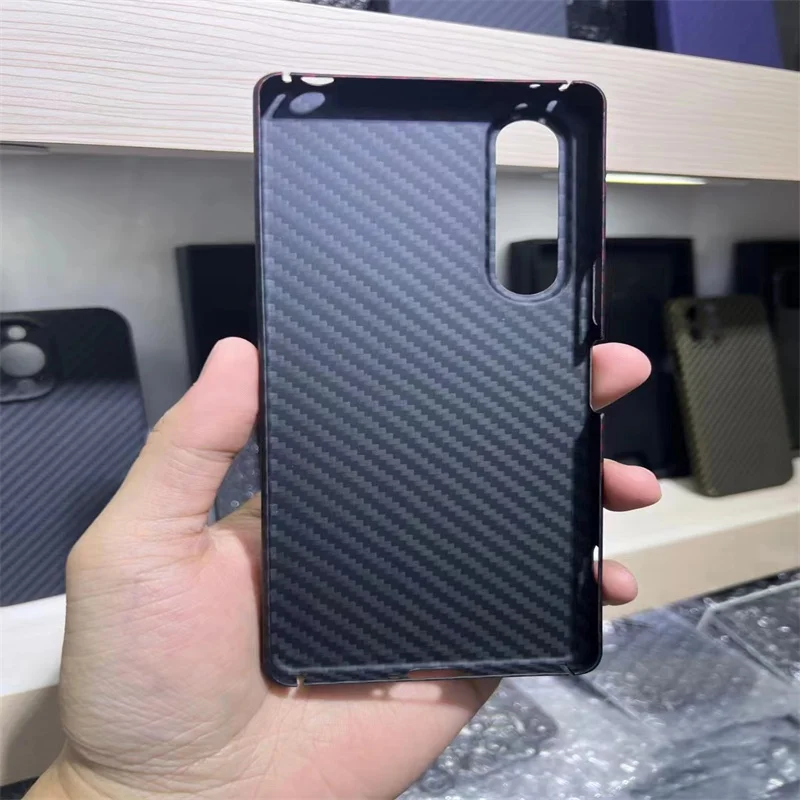 Carbon Fiber Case for Sony Xperia 1 V Phone Case Aramid Fiber Shockpfoof Protective Cover for Sony Xperia 1 V Phone Accessories