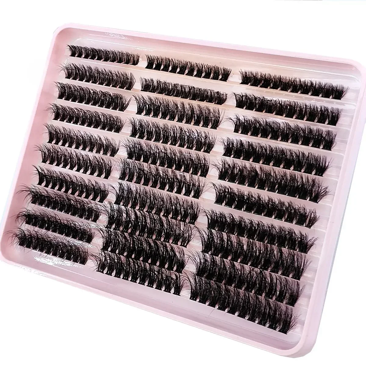 290/300 قطعة 5D رقيق سميكة رمش مجموعات D/DD حليقة Wispy الفردية جلدة 60 + 80 + 100 مزيج رمش ملحقات الرموش الصناعية