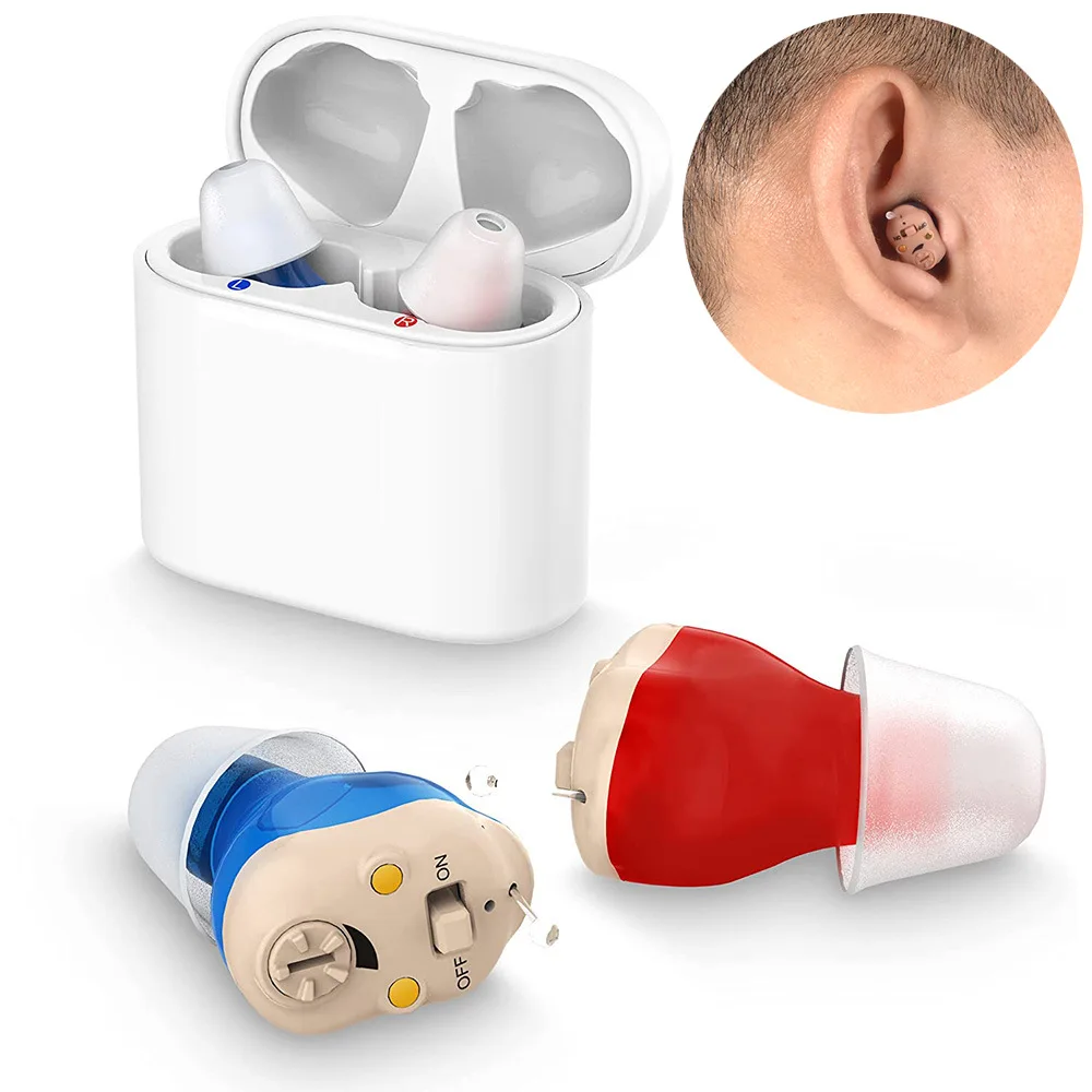 Magnetic Type-C Charging Earphones In Ear Invisible Audiphone Noise Reduction Assisted Listening Sound Amplifier Elderly Earbuds