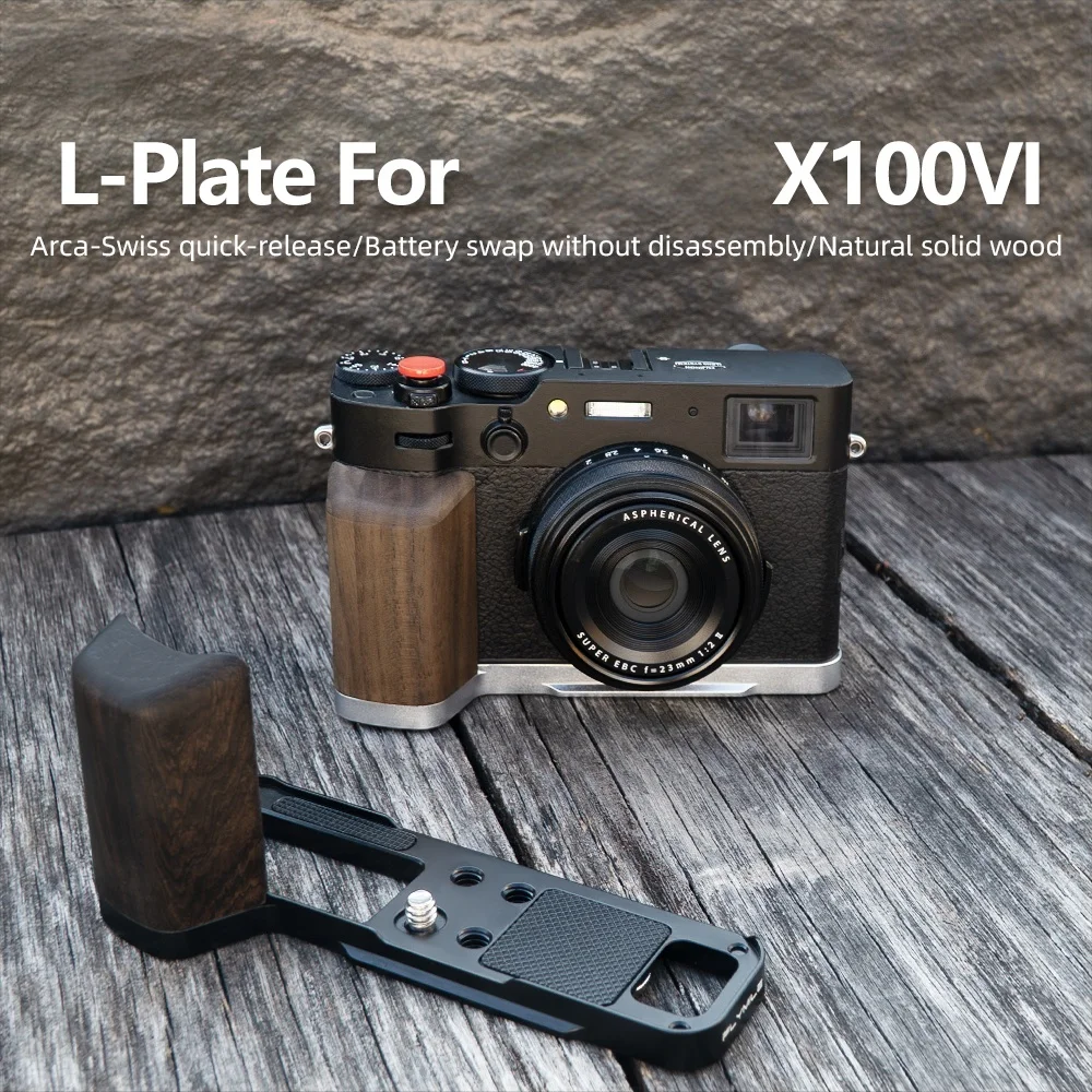 حامل دعامة على شكل حرف L لكاميرا X100VI كاميرا دعم التصوير بيد واحدة مقبض على شكل حرف L ملحقات قبضة إصبع الحذاء البارد