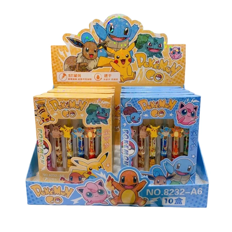 6pcs Pokemon 0.5mm  Ballpoint Pen Cute Cartoon Smooth Writing Pen Portable Lightweight Ball Pen Student School Office Stationery view 4