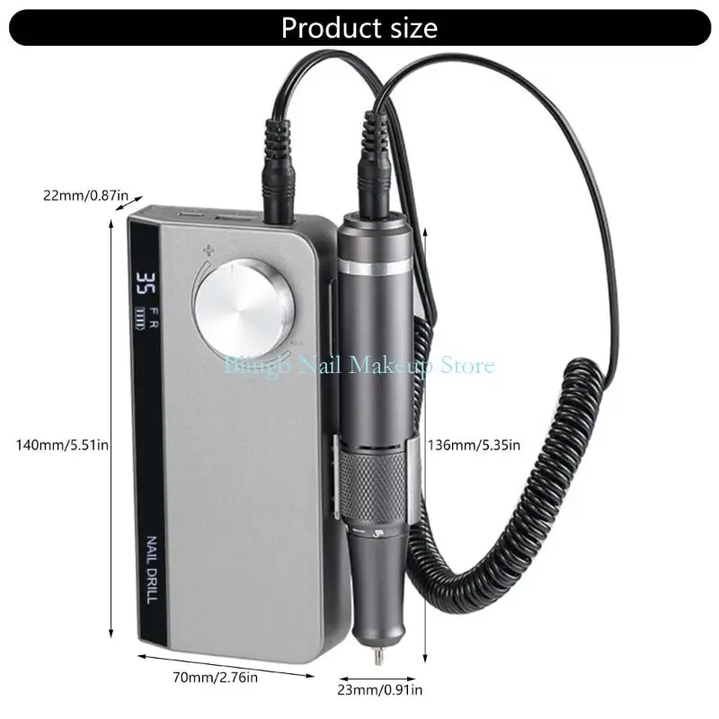 28TA Portable Drill 35000 دورة في الدقيقة ، آلة ملفات الأظافر الكهربائية القابلة لإعادة الشحن