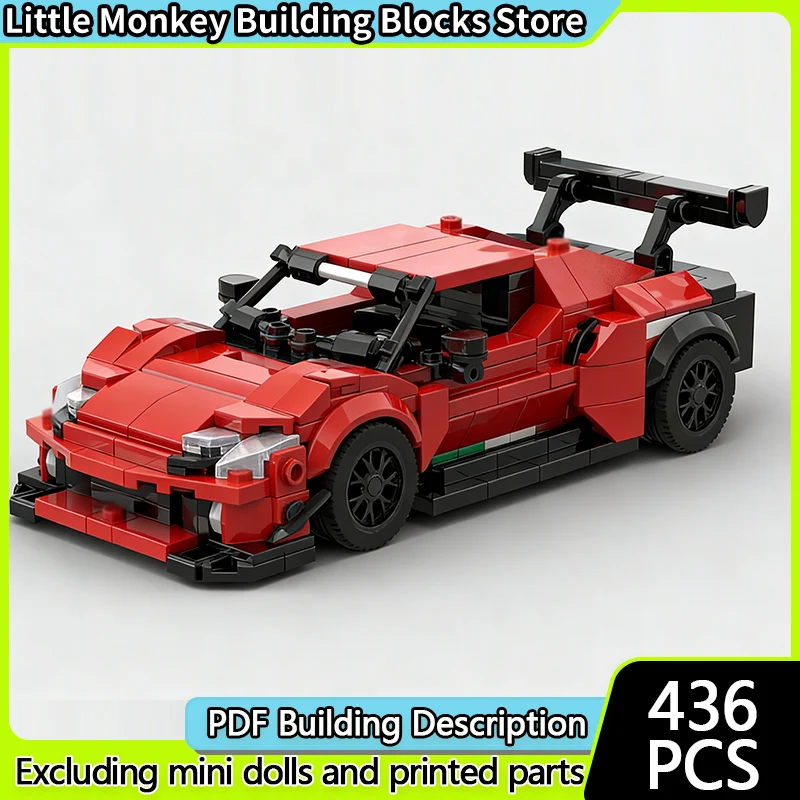 

Модель гоночного автомобиля MOC, конструктор из строительных блоков, гоночный автомобиль GT3 для шоссейных гонок, модульная технология, детские праздничные подарки, игрушки для сборки, набор