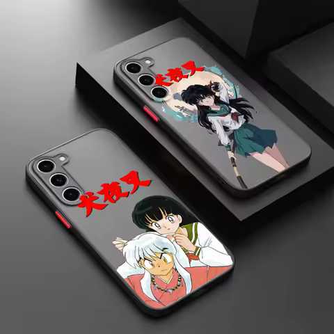 Inuyasha Anime Fashion Cool Frosted Translucent For Samsung Galaxy S24 S23 S22 S21 S20 FE S10 S9 S8 Plus Ultra Pro 5G Funda