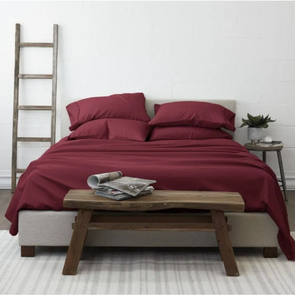 

6-Piece Solid Microfiber Queen Sheet Set; this 6-piece sheet set will make it incredibly hard to get out of bed in the morning
