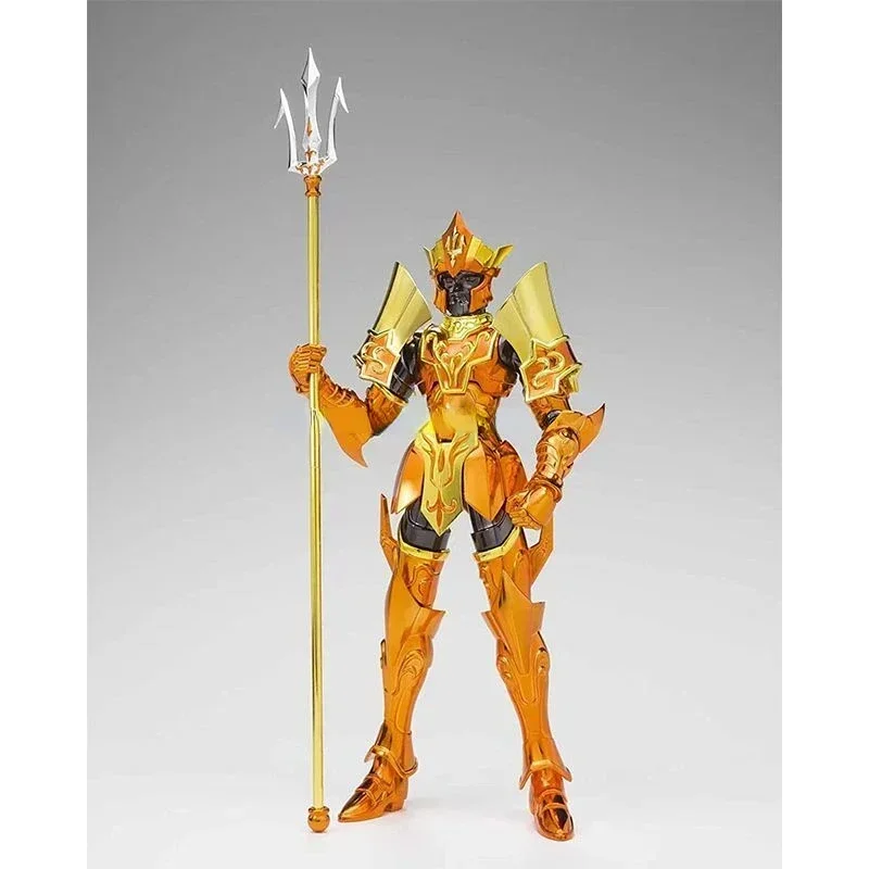 Em estoque bandai saint pano mito ex netuno poseidon deluxe trono conjunto anime ação figura colecionável modelo brinquedo