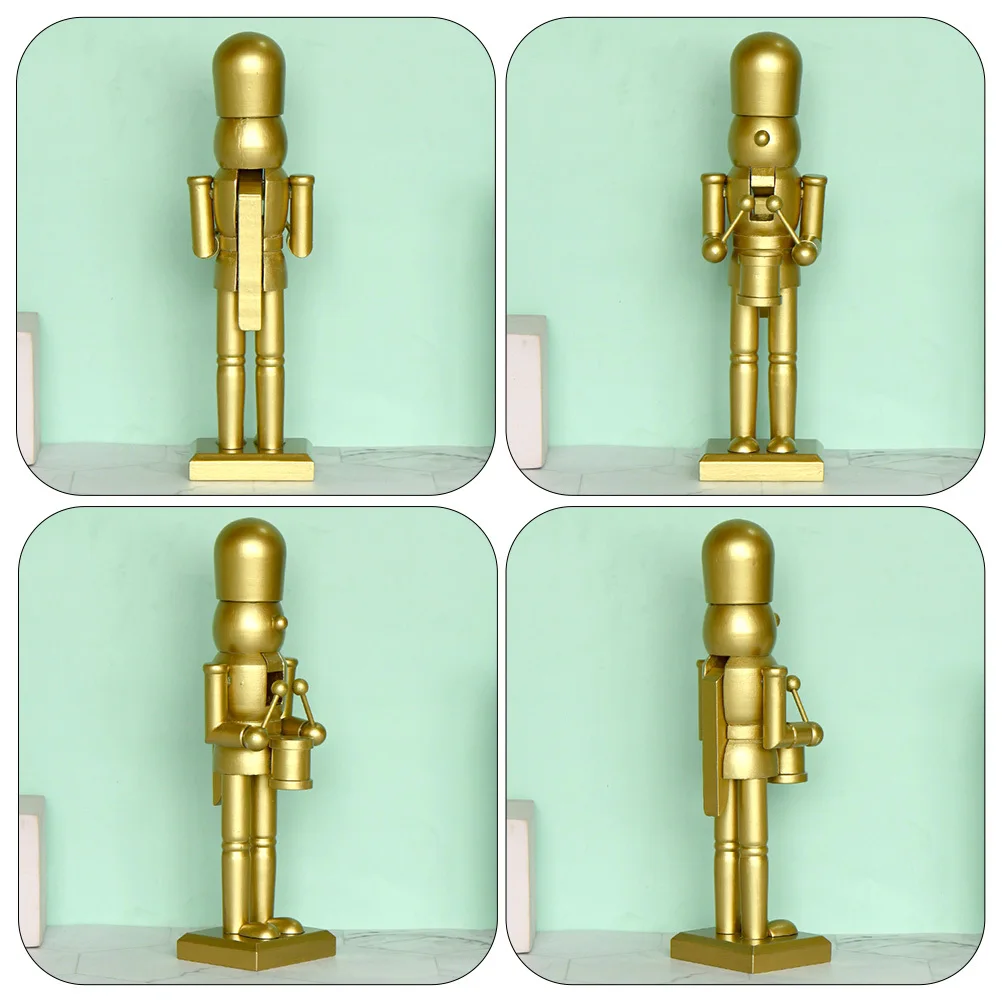 

Wood Nutcracker Soldier Christmas Nutcracker Craft Xmas Desktop Ornament Tabletop Decor Desktop Nutcrackers Ornament