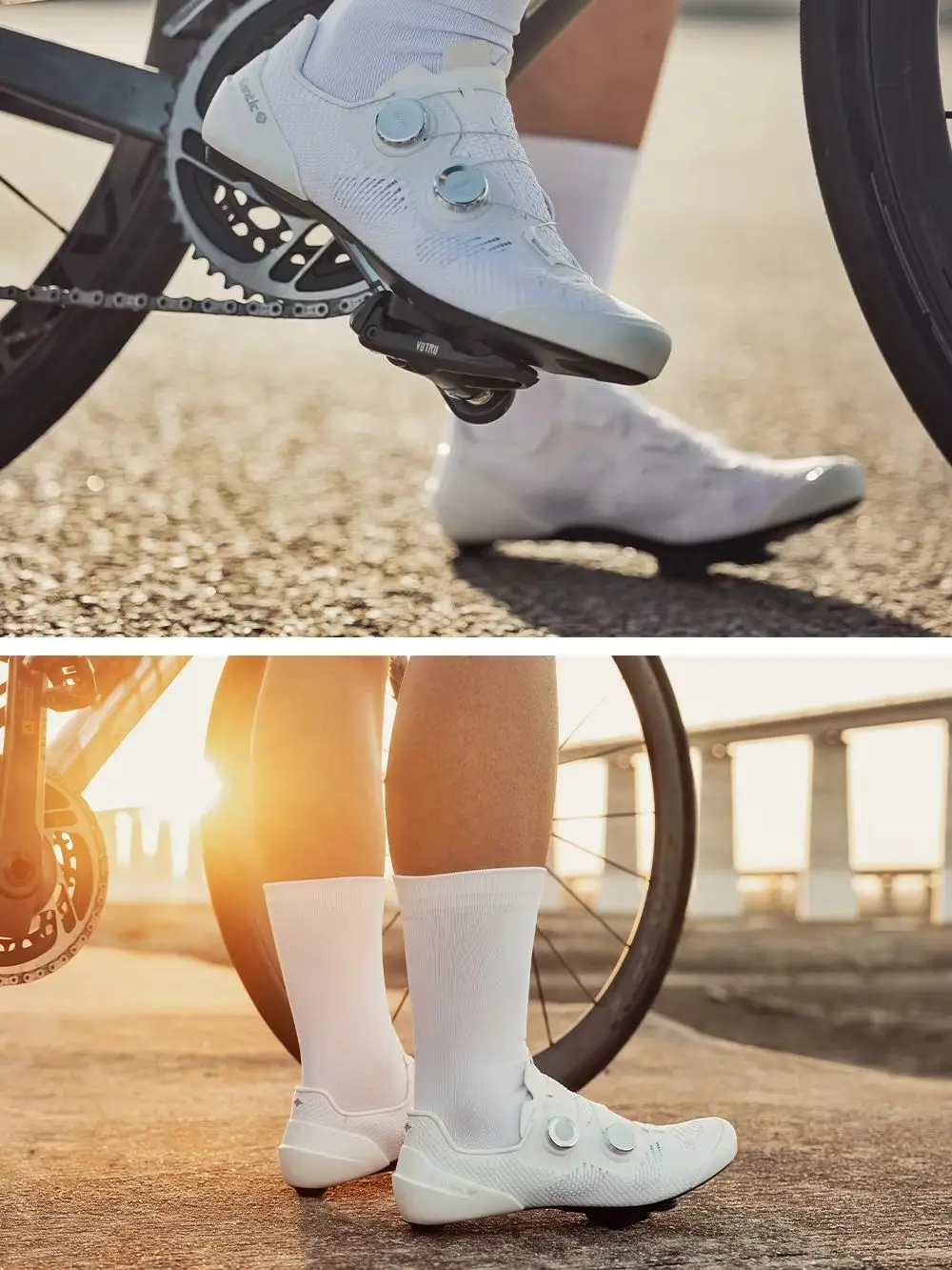 Santic Ultraleichte Carbonfaser-Fahrradschuhe Road Lock Herren Damen Wettkampf 14 Härtegrad TZS24046W