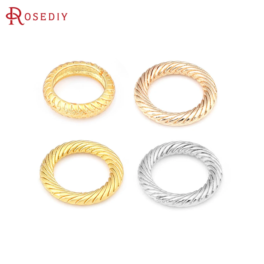 10PCS 9.5MM 13MM 18K Gold Color Brass Round Circle Connect Rings Closed Rings Jewelry Making Supplies Diy Findings Accessories