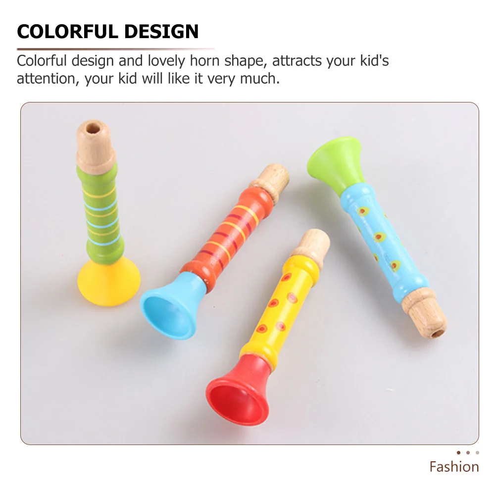 Interesting Flute Toy Children's Whistle Childrens Toys Kid Music Trumpet Recorder Instrument for Kids Wooden